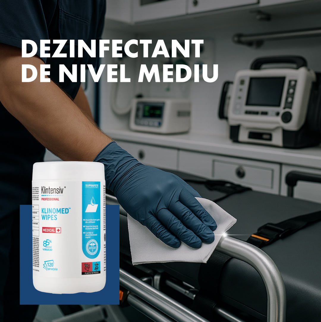Klinomed® Wipes Șervețele impregnate pentru dezinfectare profesională