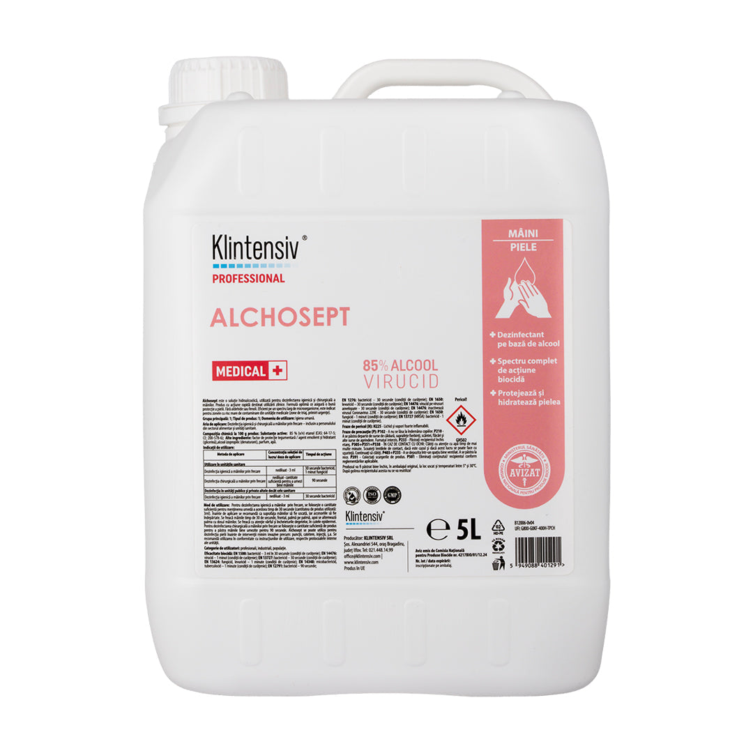 Alchosept® Dezinfectant profesional pentru mâini și piele cu alcool 85%