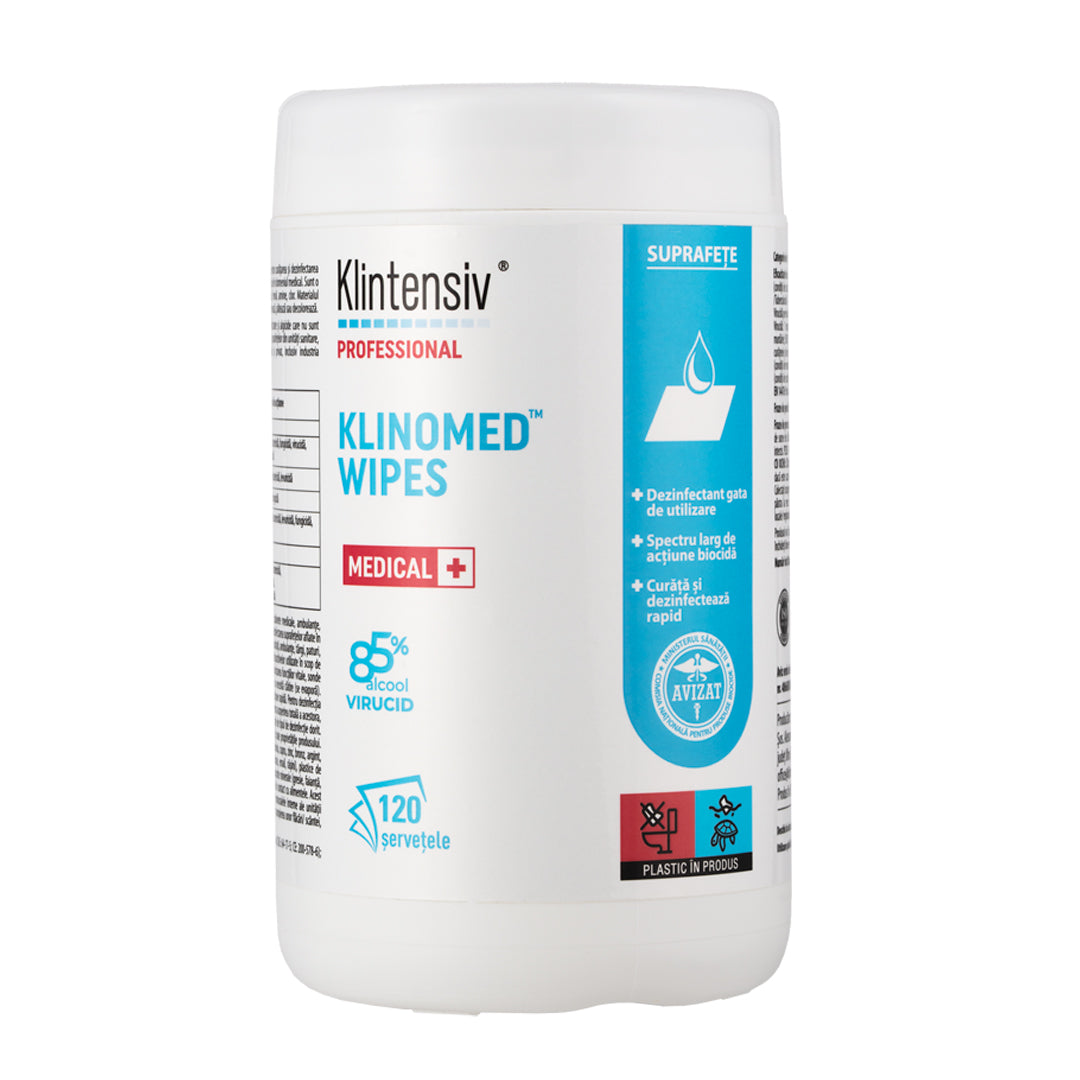 Klinomed® Wipes Șervețele impregnate pentru dezinfectare profesională