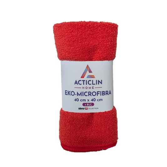 Lavetă microfibră 160 gr/m2 40x40, 1 buc pe culoare, 4 buc pe pachet