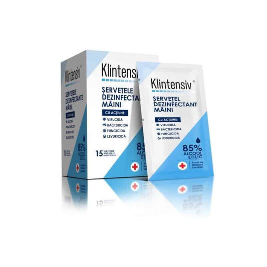 Klintensiv® servetele dezinfectante individuale cu 85% alcool