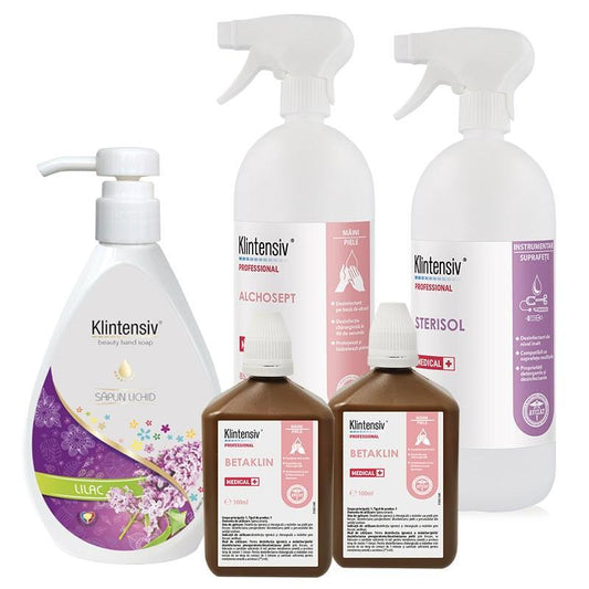 PACHETUL ESENȚIAL - Dezinfecție și curățenie pentru cabinetele medicale