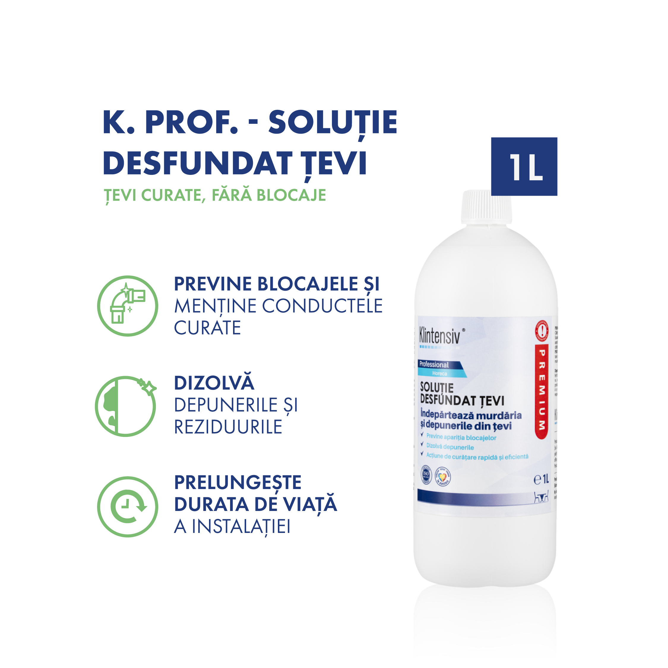 Klintensiv® - Soluție profesională pentru desfundarea țevilor