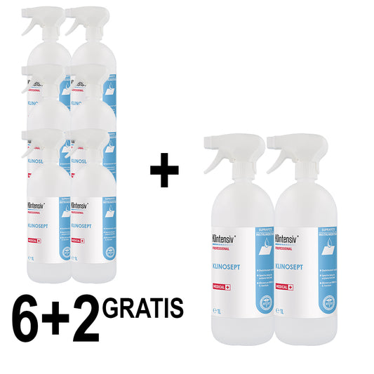 PROMO 6+2 KLINOSEPT® - Dezinfectant rapid pentru suprafete RTU - pe baza de alcool, 1 litru