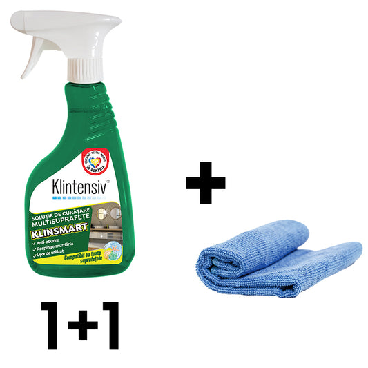 Pachetul Premium pentru Curățenie: Klinsmart și Lavetă Profesională din Microfibră