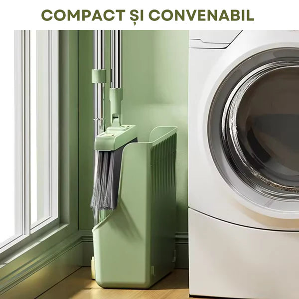 Mătură cu cap rotativ 45° DreamRamp® cu făraș și teu + sistem pliabil