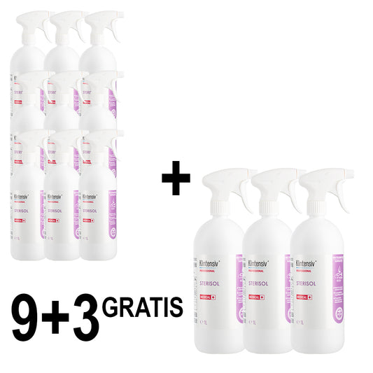PROMO 9+3 STERISOL® - Dezinfectant de nivel inalt RTU, 1 litru